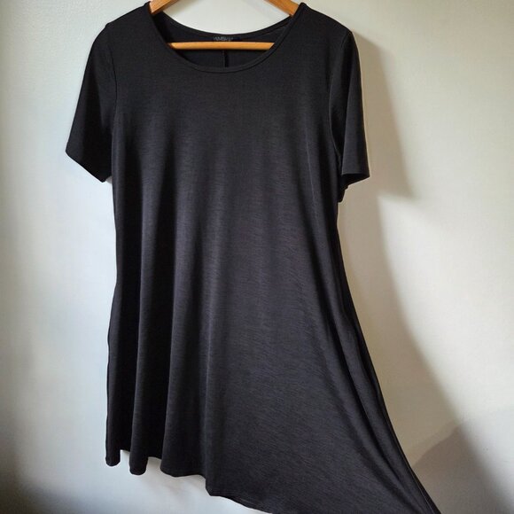 EUC HEIMISH USA BLACK SLINKY T SHIRT MINIMALIST DRESS SZ M - Picture 10 of 13